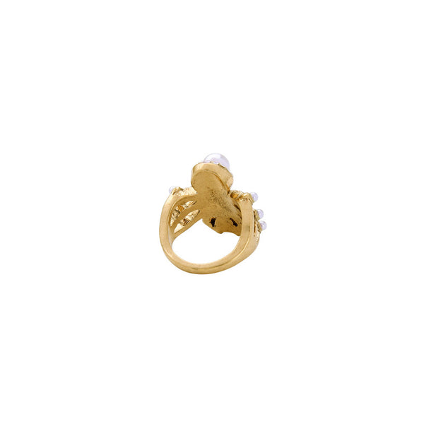 Spider-Skull- Pearl-Ring-women