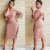 Fringe-Midi-Skirt-Set 